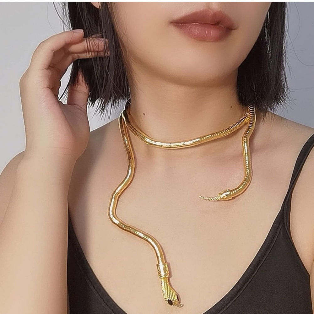 Snake Necklace For Adjustable Punk Snake Choker Snake Bracelet - Picture 10 of 15